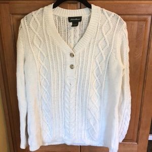 Eddie Bauer white sweater